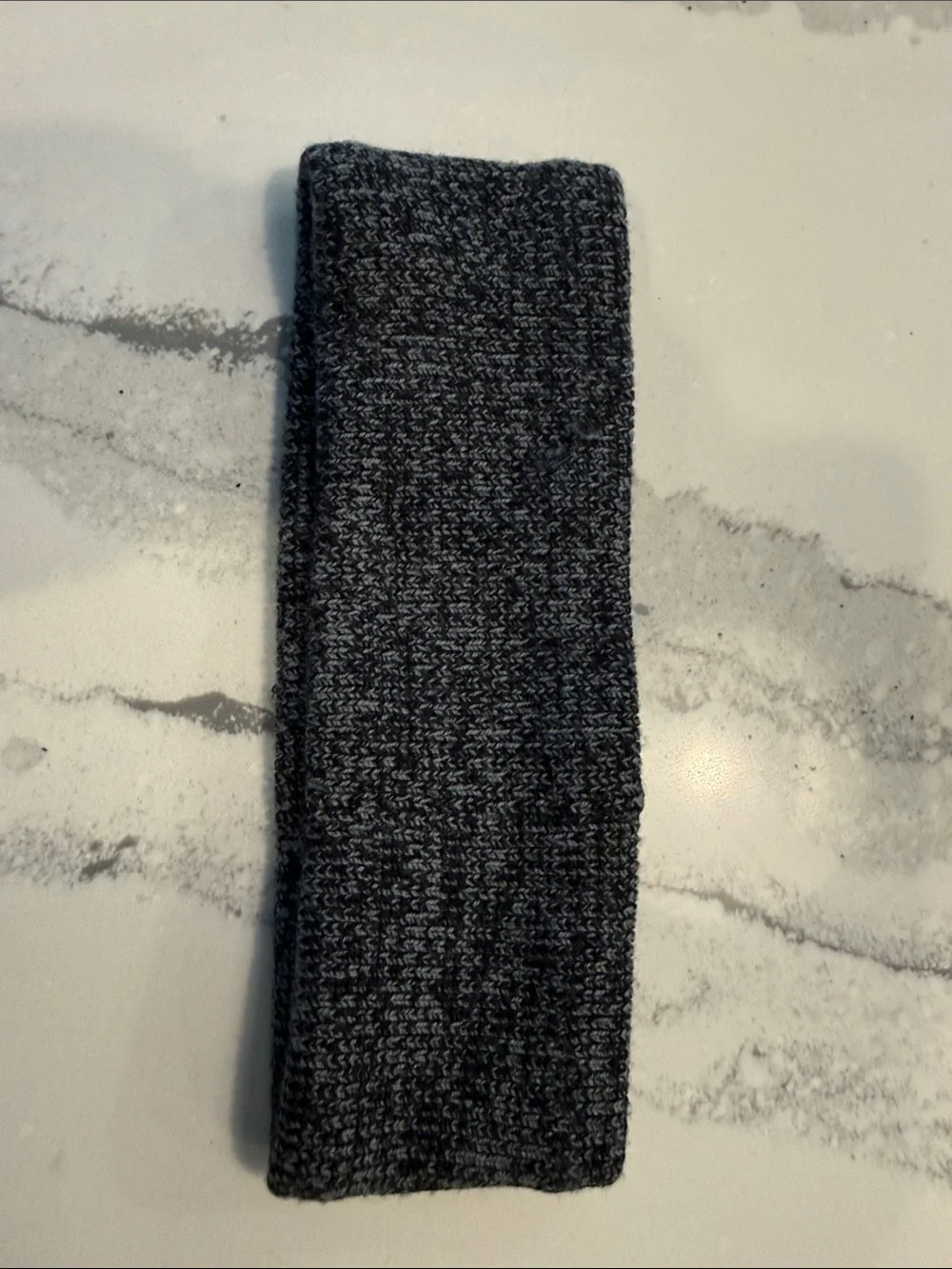 Lululemon Gray & Black Ear Warmer Headband | Silver Logo | Never Worn